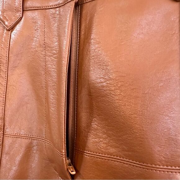 Princess Polly Faux Leather Split Hem High Rise Straight Leg Pant 384 - Picture 3 of 6